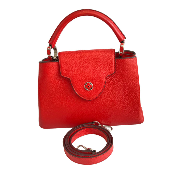 Louis Vuitton Taurillon Capucines BB Red