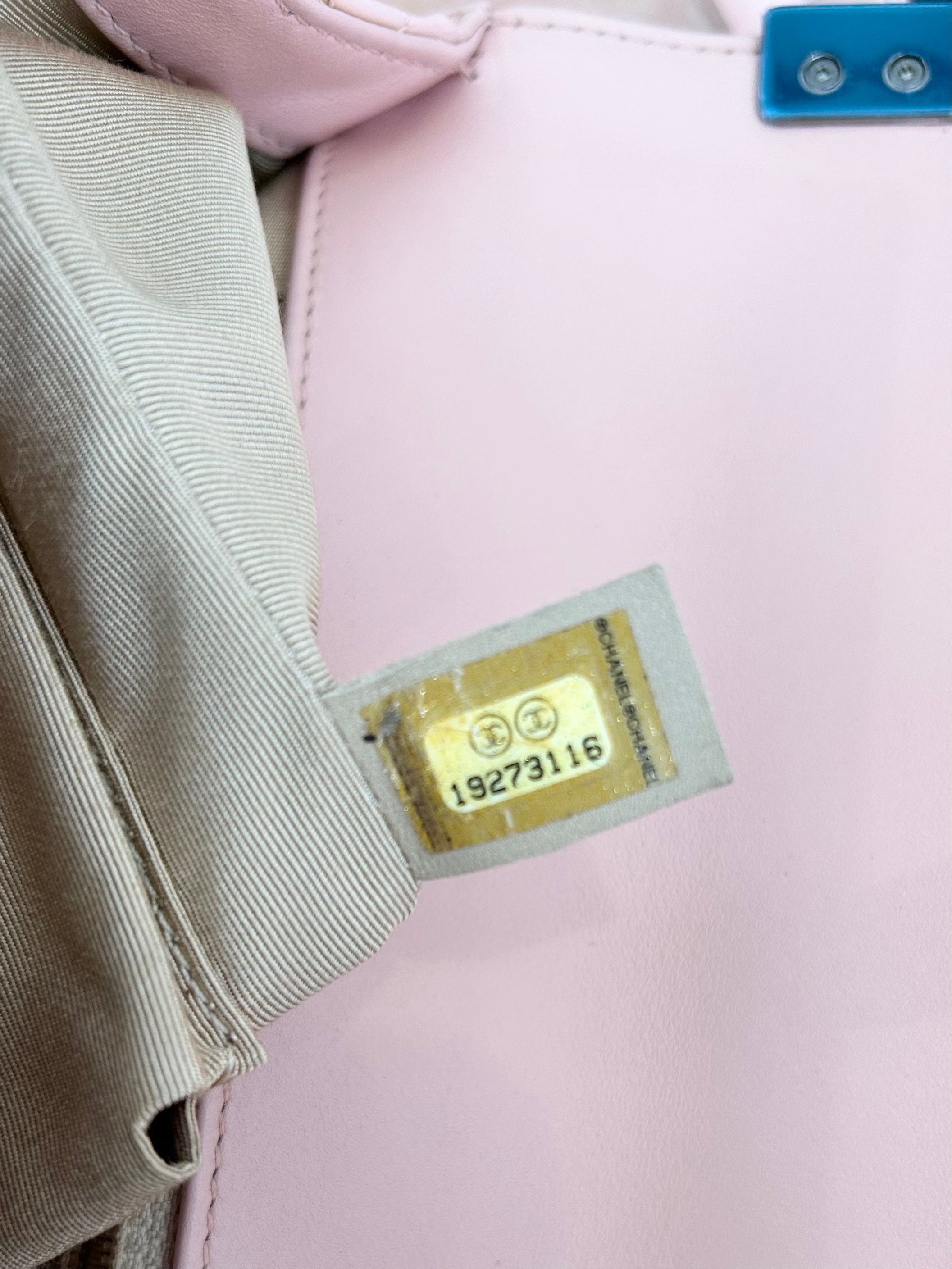 Chanel Patent Chevron New Medium Boy Light Pink