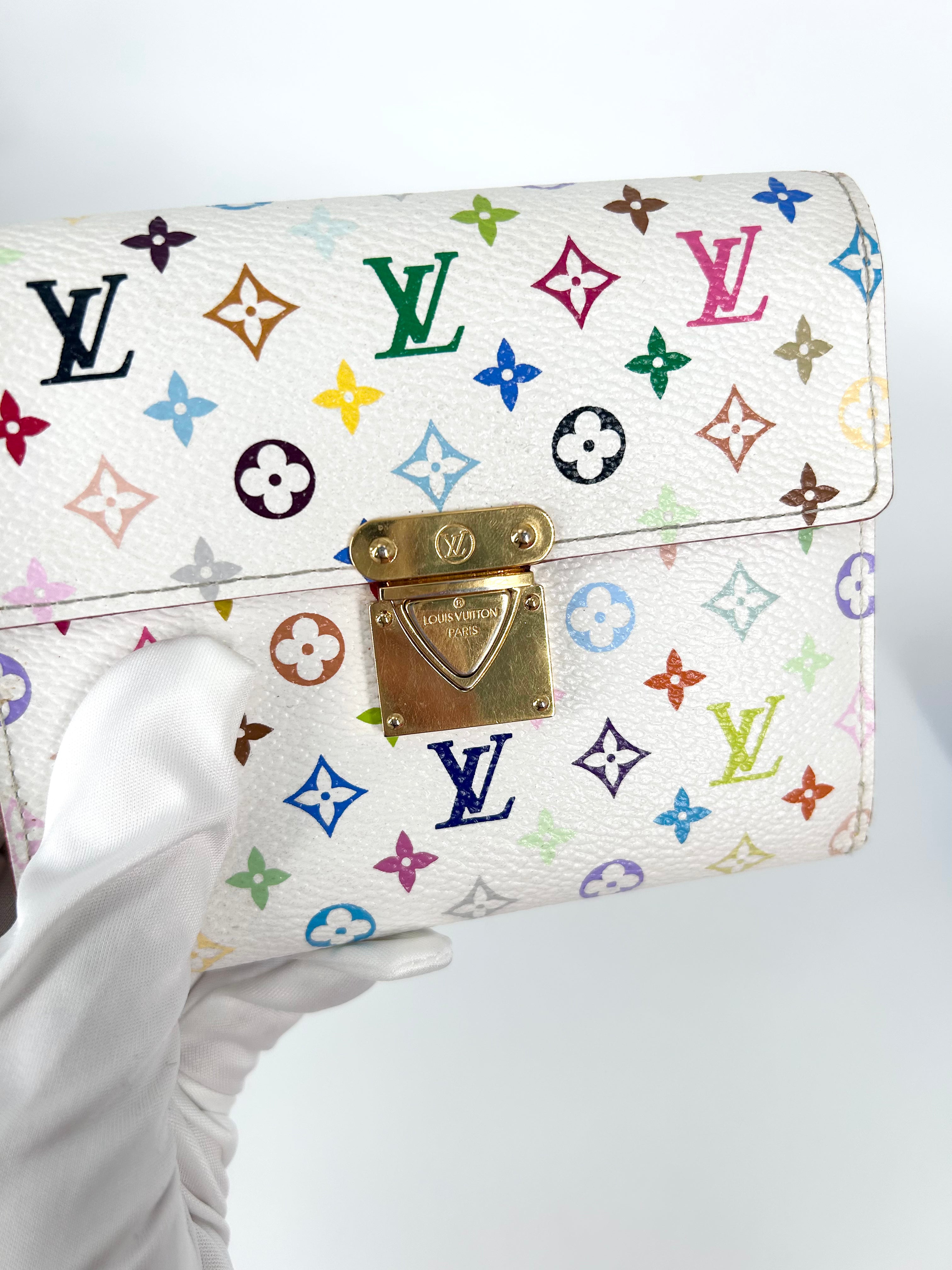 LV Monogram Multicolor Koala Wallet White