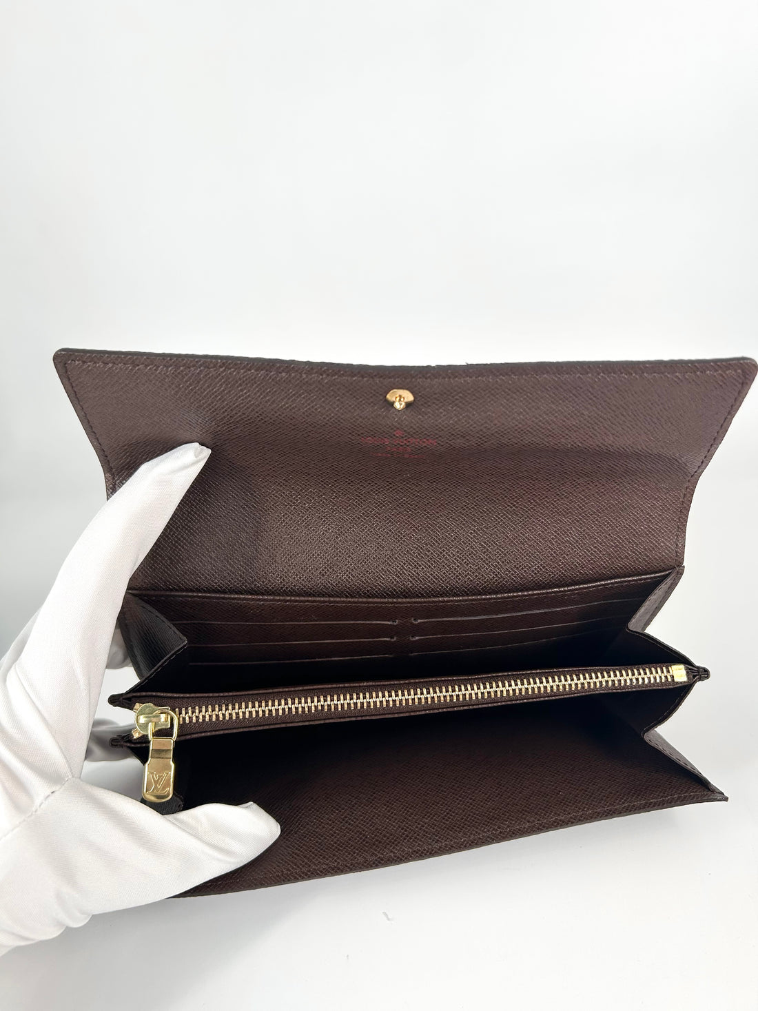 LV Damier Ebene Sarah Wallet