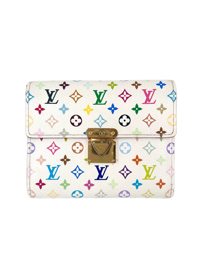 LV Monogram Multicolor Koala Wallet White