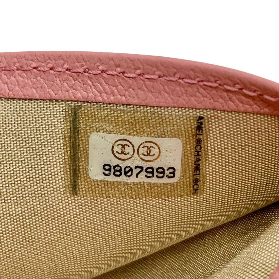 Chanel Coco Button Strap Wallet Bifold Light Pink (98***93) CC379