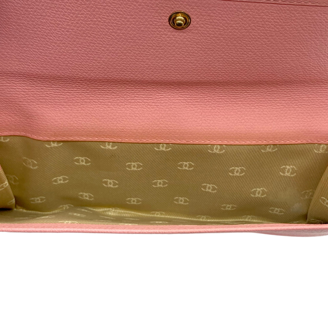 Chanel Coco Button Strap Wallet Bifold Light Pink (98***93) CC379