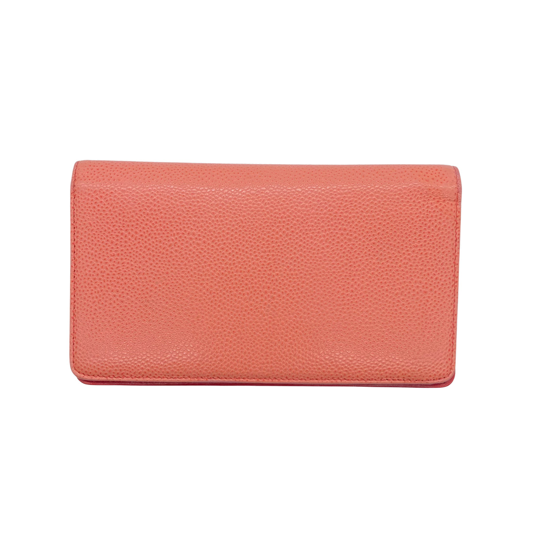 Chanel Caviar Wallet Bifold Pink (17***48) With Black Card CC378