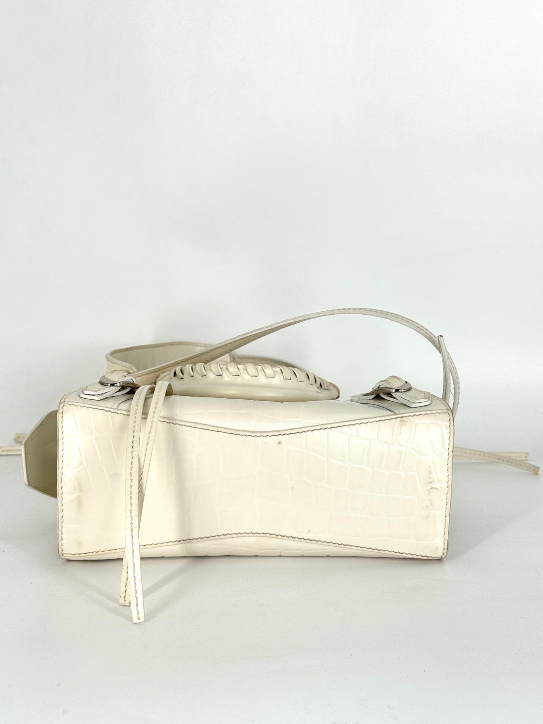 Balenciaga Leather Neo Classic Mini Bag White