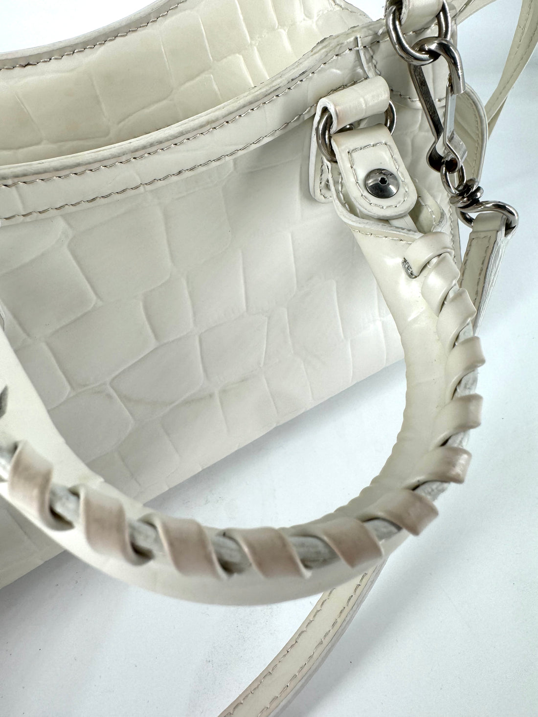 Balenciaga Leather Neo Classic Mini Bag White