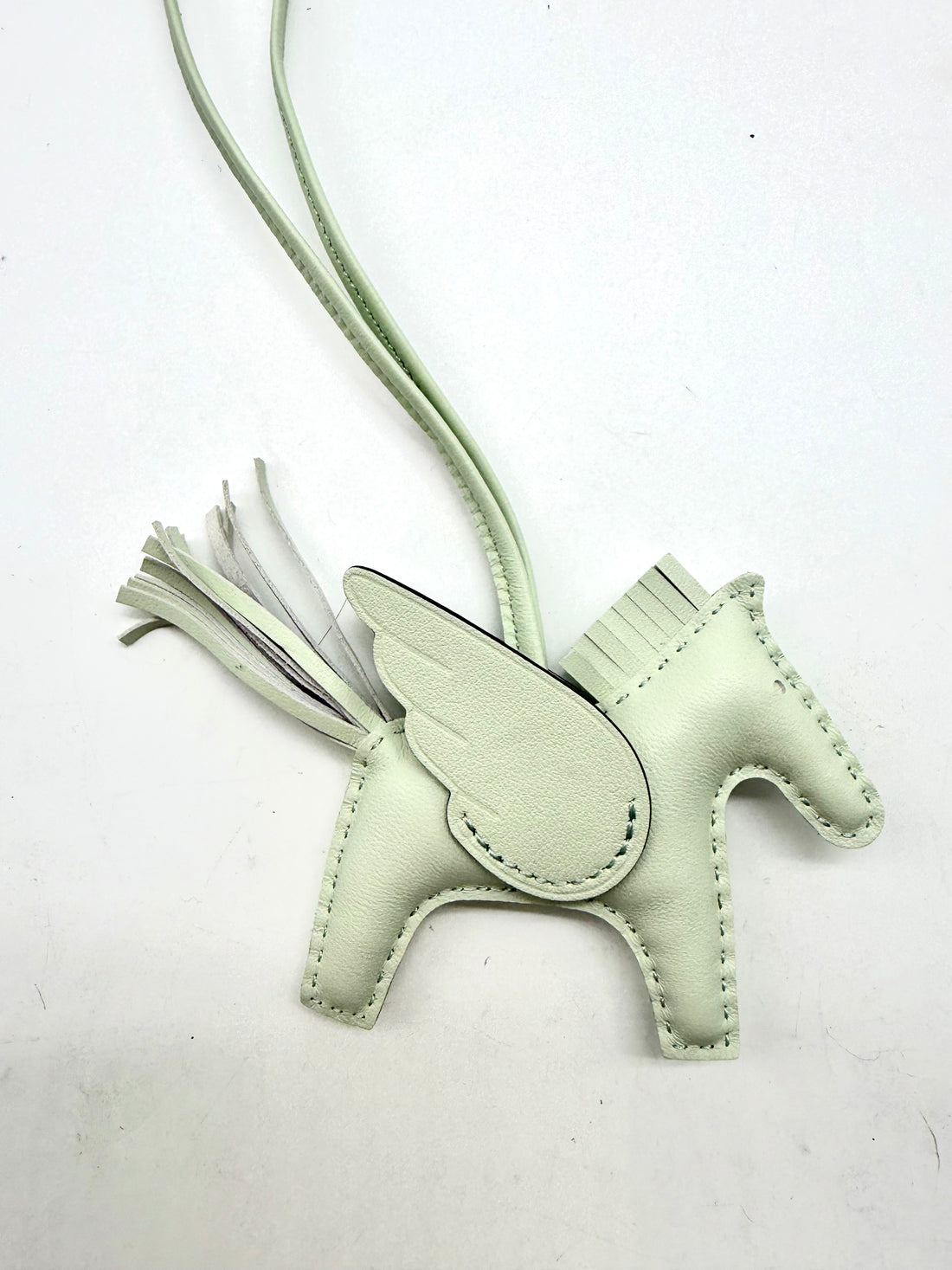 Hermes Horse Pendent with Wings Light Green BAM HR55gz