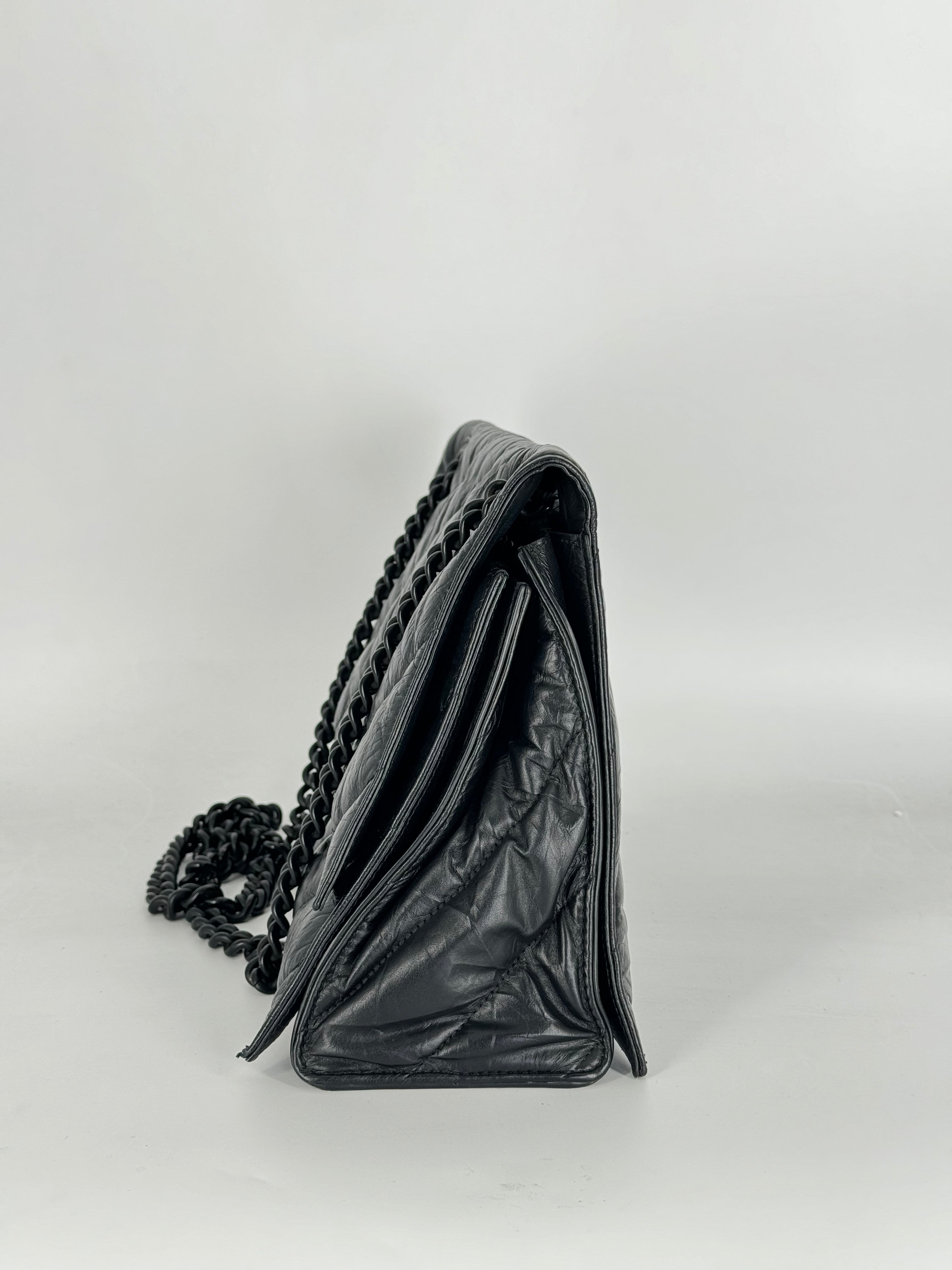 Balenciaga Women's Crush Medium Chain Bag Quilted In Black