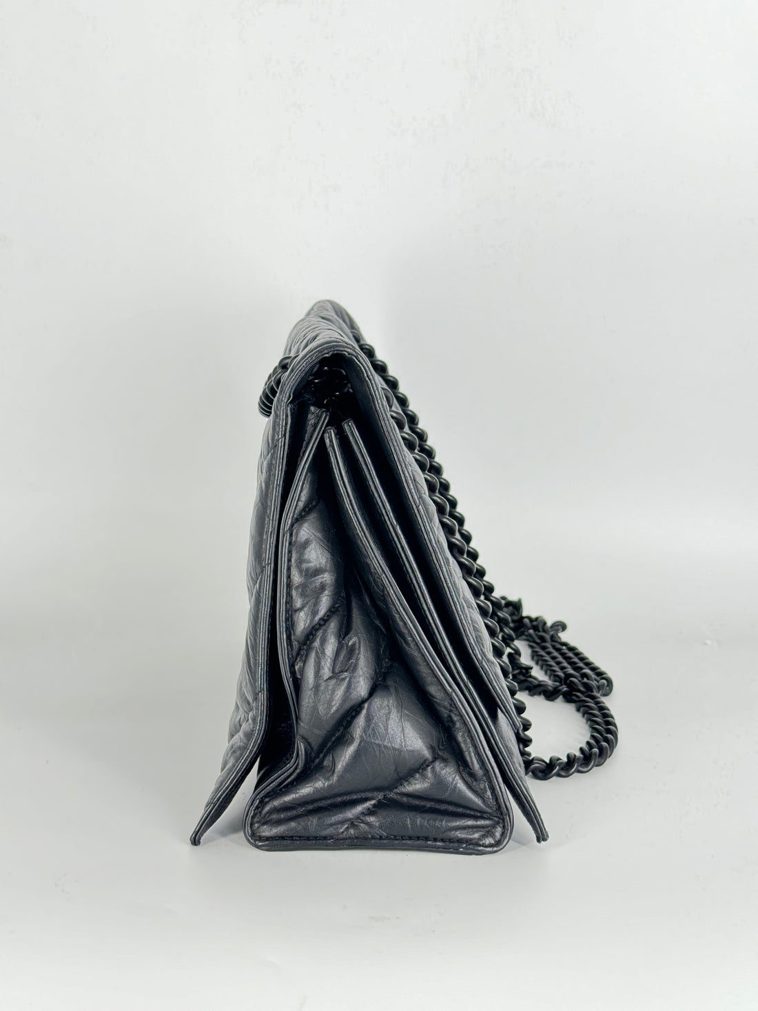 Balenciaga Women's Crush Medium Chain Bag Quilted In Black