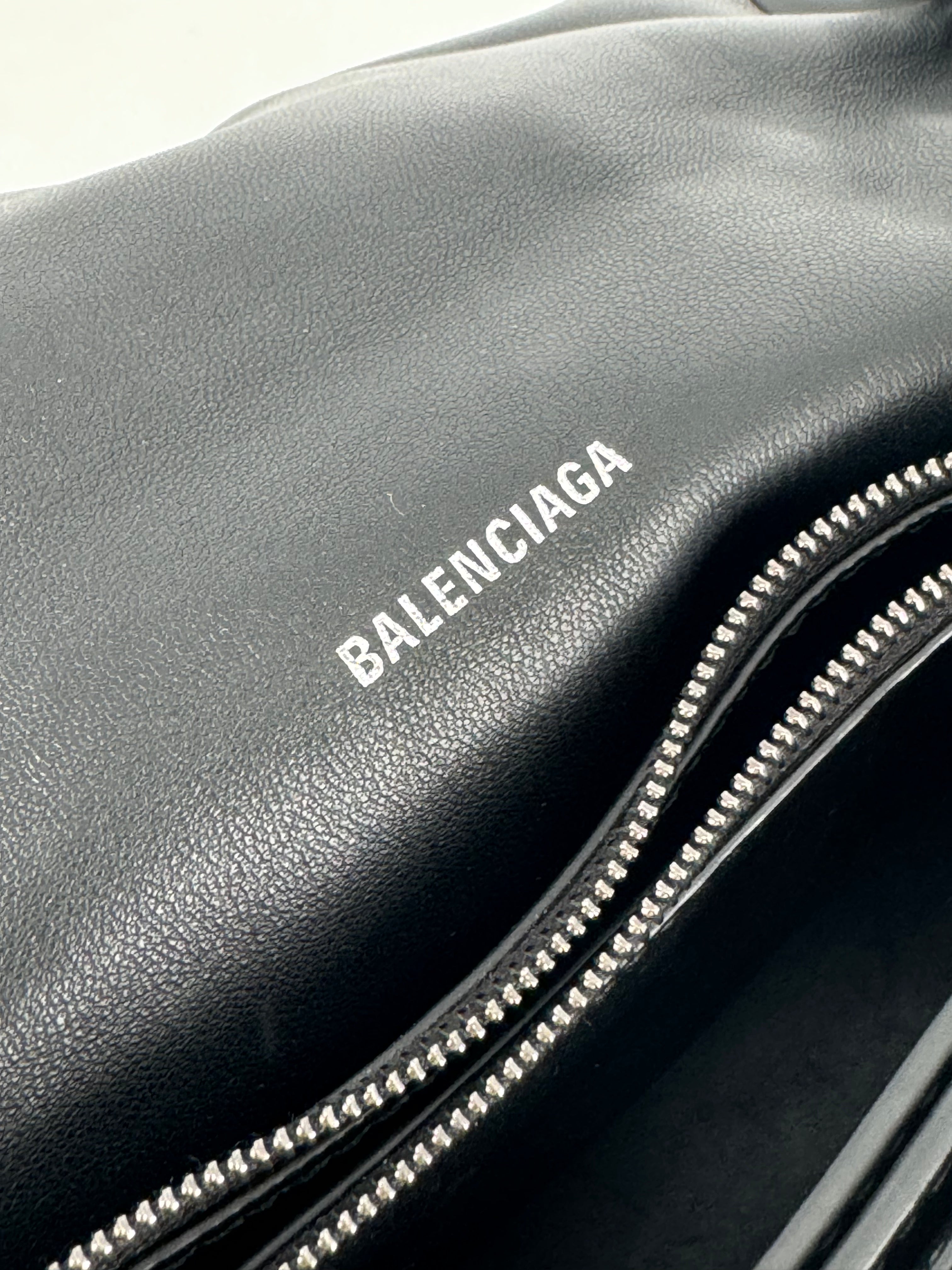 Balenciaga Women's Crush Medium Chain Bag Quilted In Black