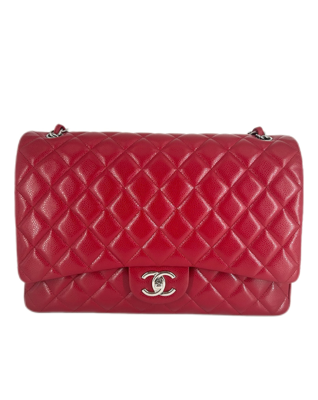Chanel Double Flap Jumbo Red