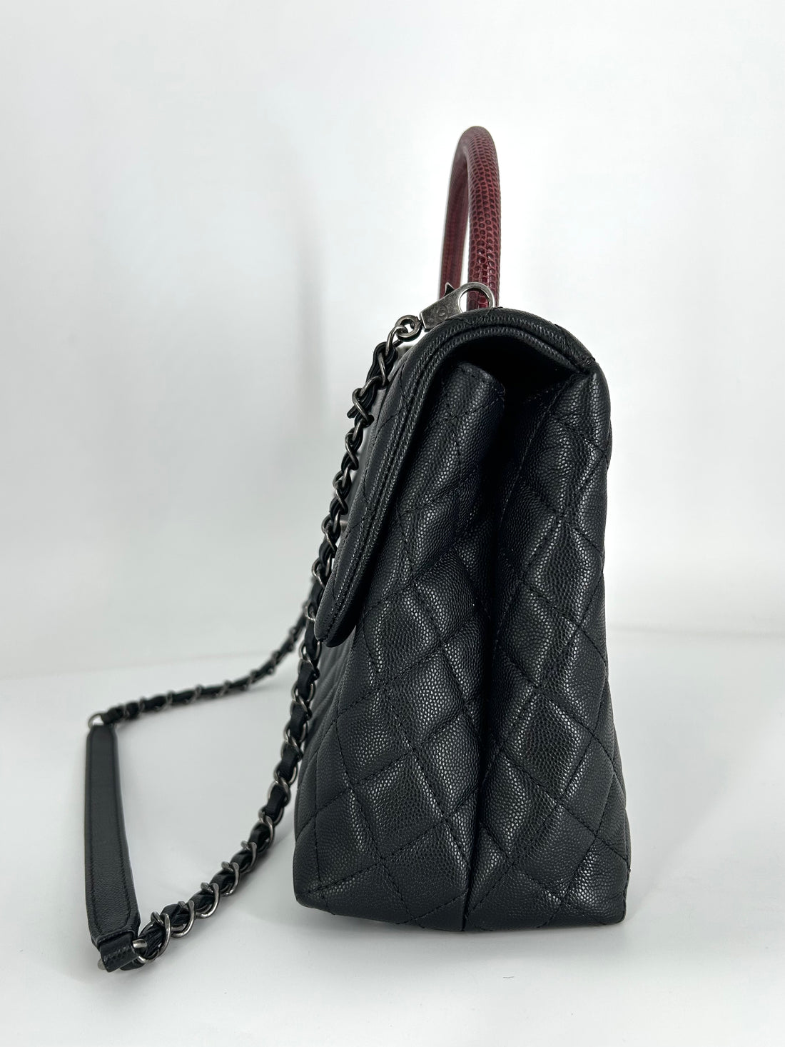 Chanel Caviar Quilted Coco Handle Flap Black