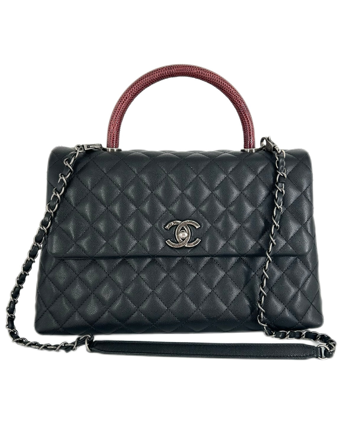 Chanel Caviar Quilted Coco Handle Flap Black