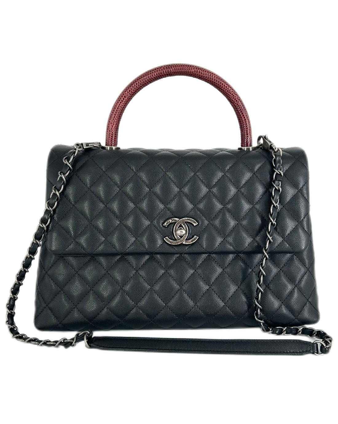 Chanel Caviar Quilted Coco Handle Flap Black
