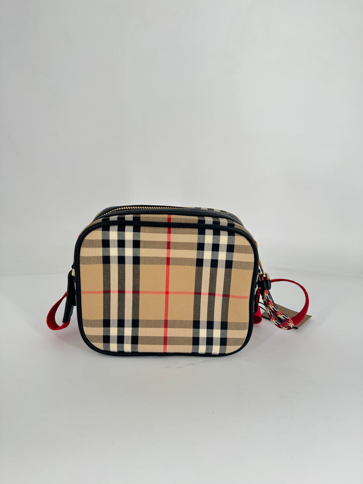 Burberry Check Calfskin Deer Camera bag