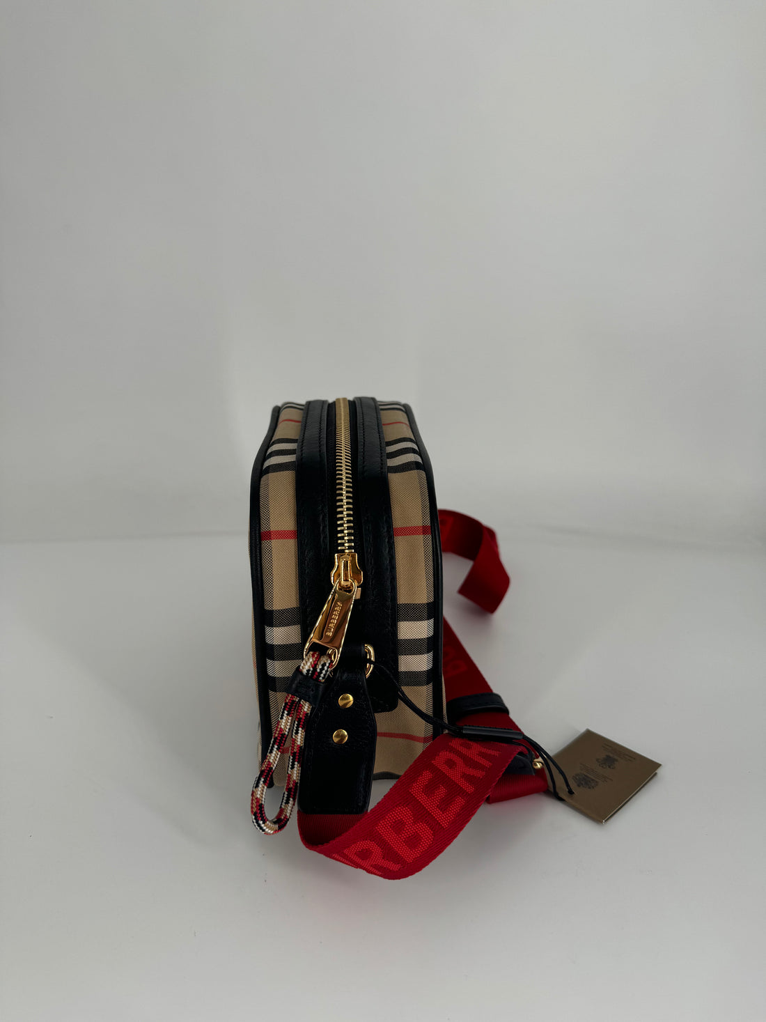 Burberry Check Calfskin Deer Camera bag