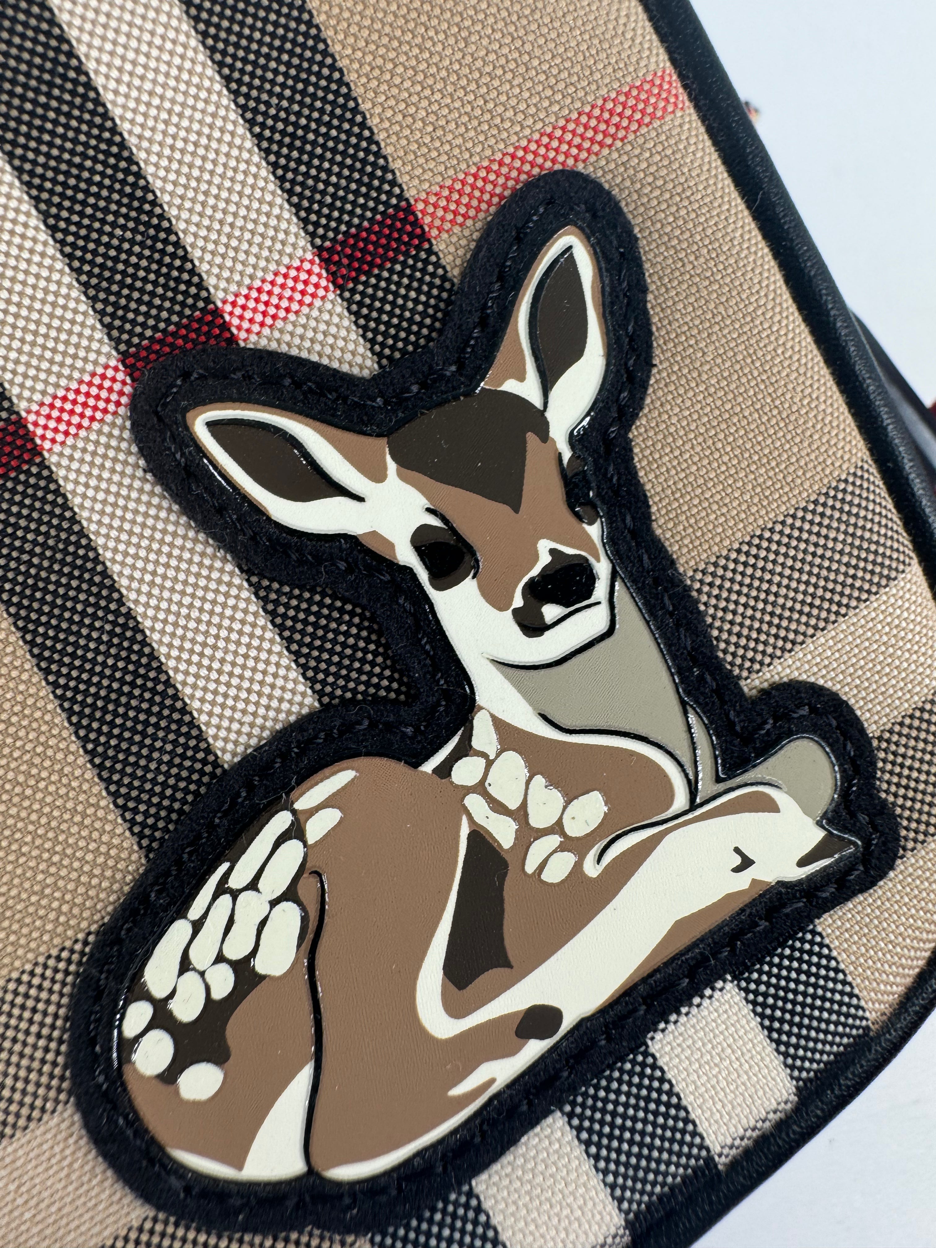 Burberry Check Calfskin Deer Camera bag