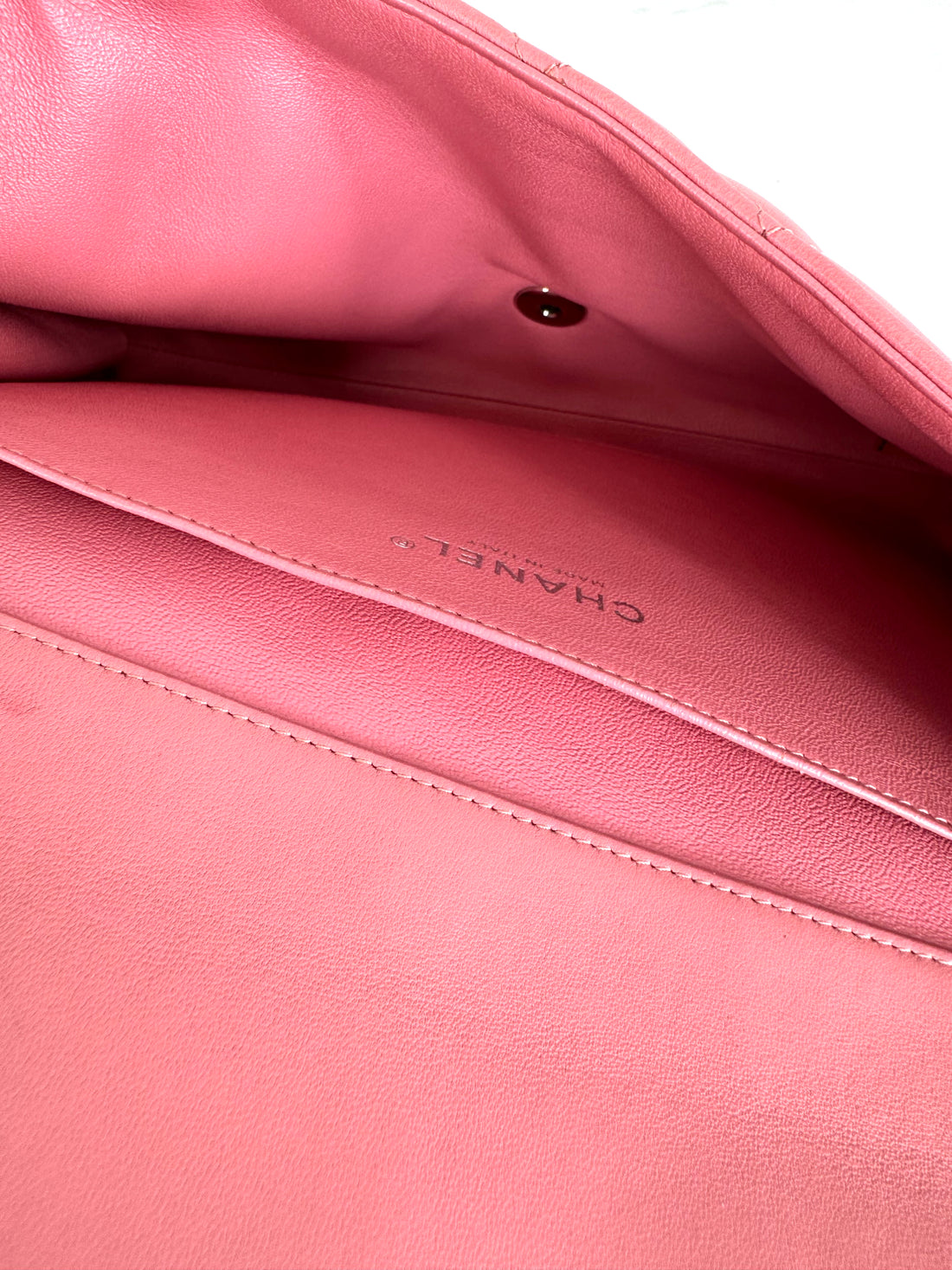 Chanel Classic Quilted Clutch Pink
