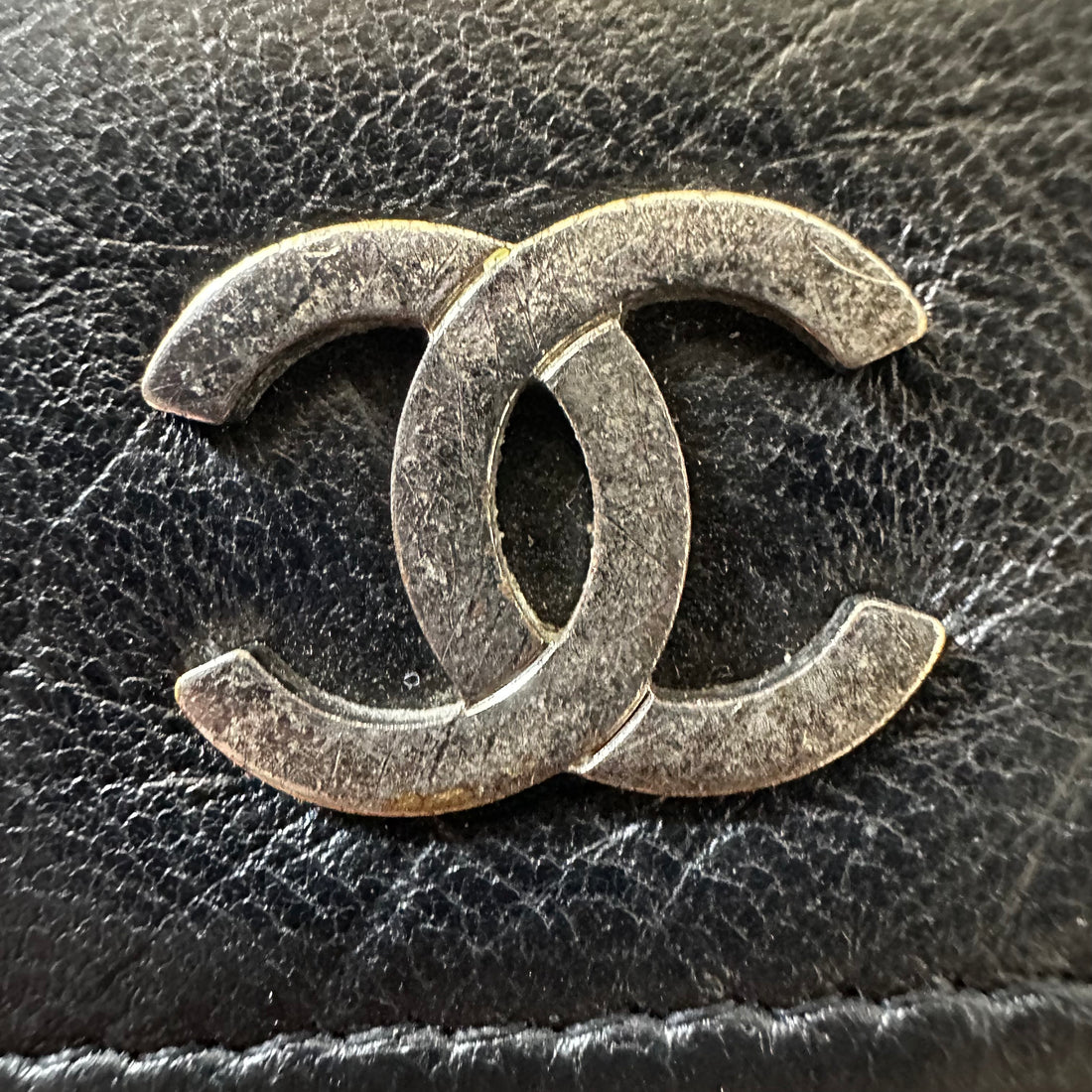 Chanel Lambskin Camellia Embossed French Wallet Black