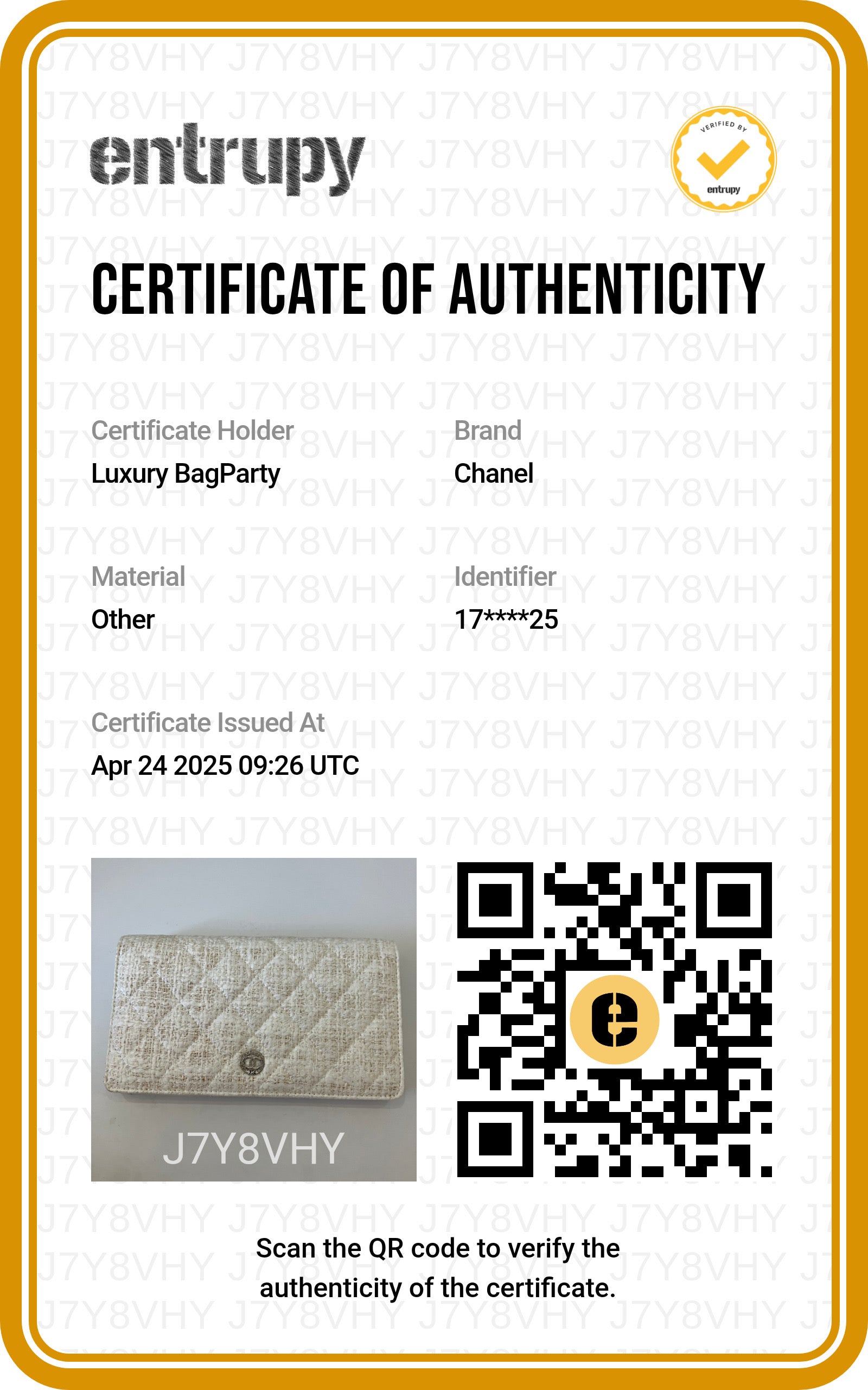 Chanel Tweed Quilted Flap Wallet White