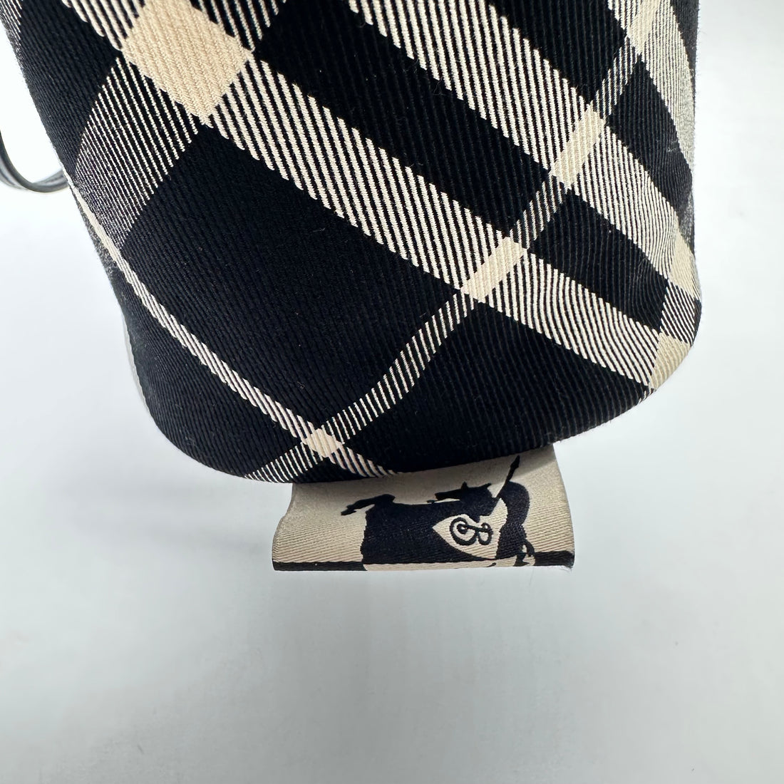 Burberry Drawstring Check Bucket Shoulder Bag Black BRBucketB