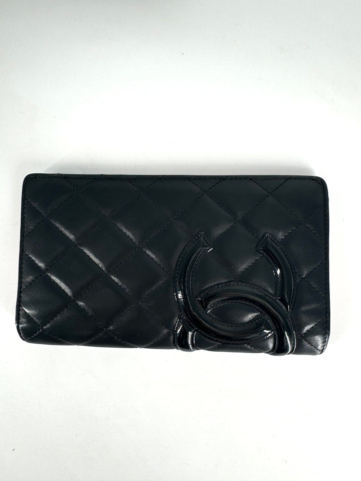 Chanel Cambon Bifold Wallet Black CC