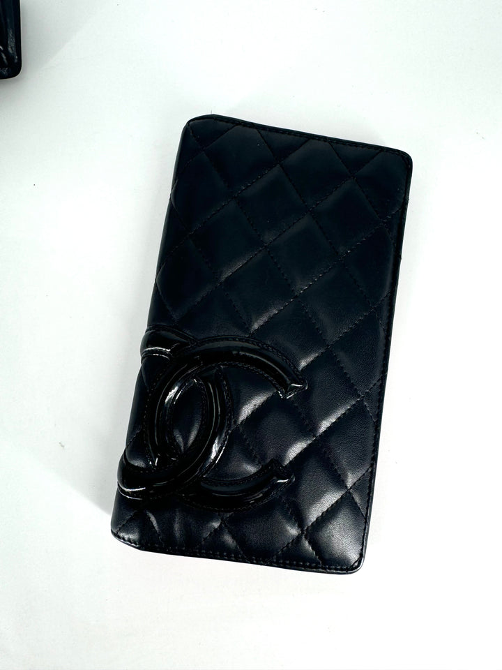 Chanel Cambon Bifold Wallet Black CC
