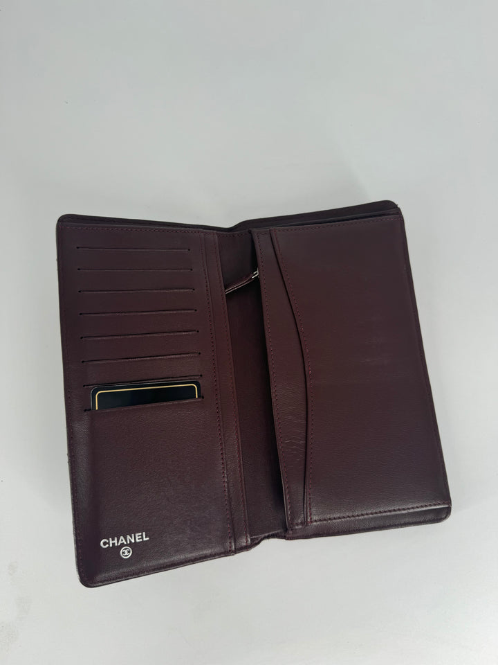 Chanel lambskin wallet black