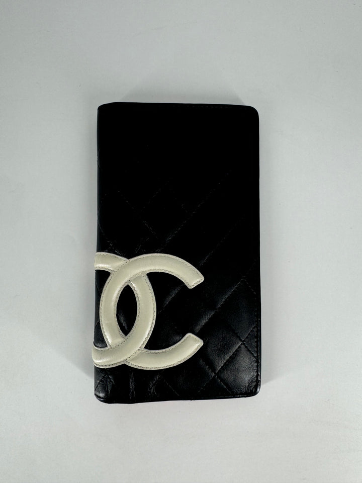 Chanel Cambon Bifold Wallet White CC