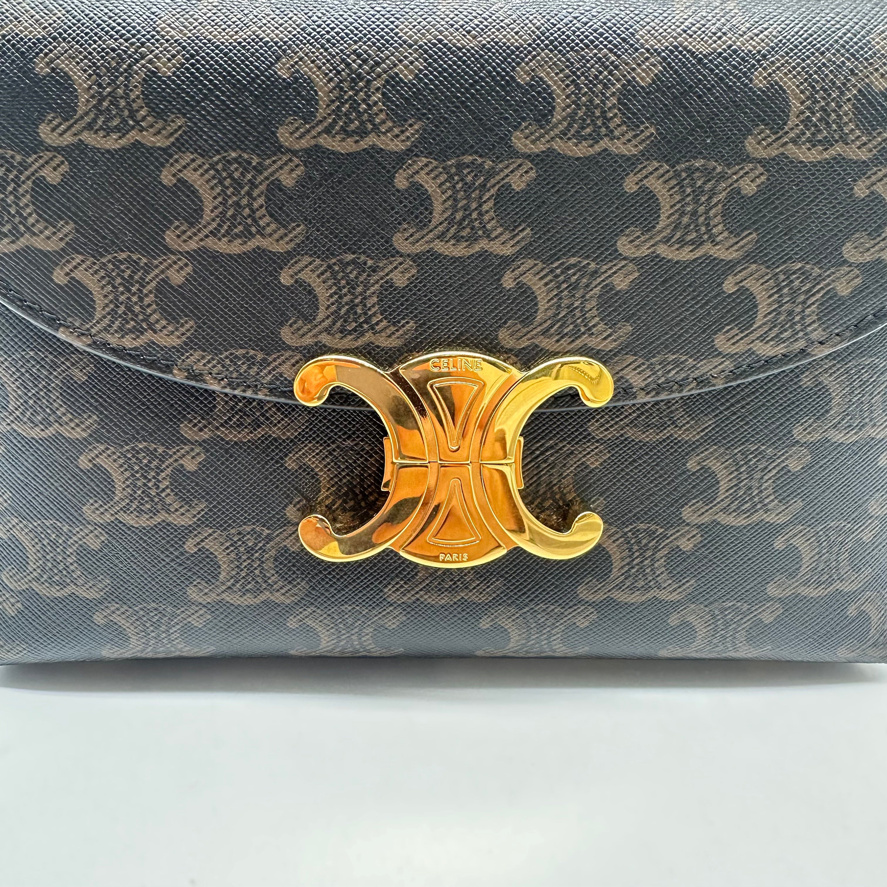 Celine Triomphe Canvas Teen Nino Tan Handbag CEHandle