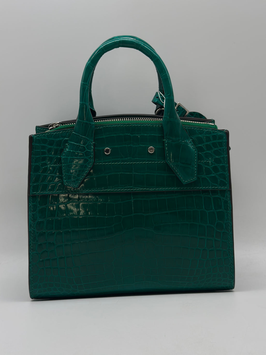 Louis Vuitton City Steamer Crocodile Nano Shoulder Bag Green lv1043
