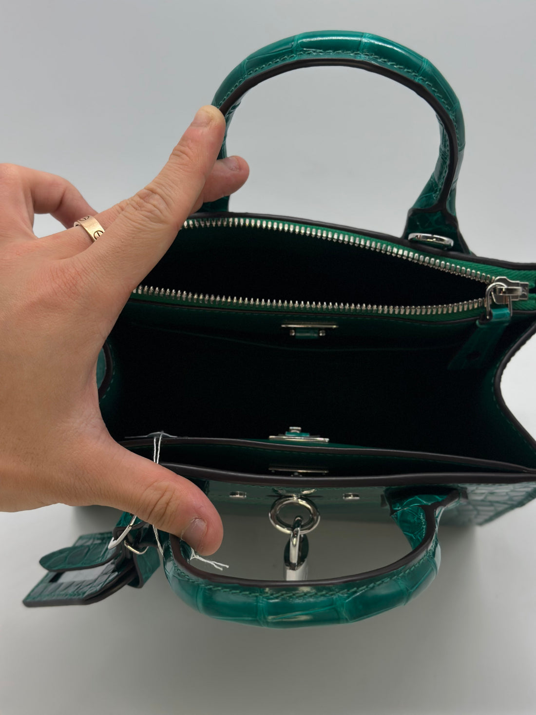 Louis Vuitton City Steamer Crocodile Nano Shoulder Bag Green lv1043