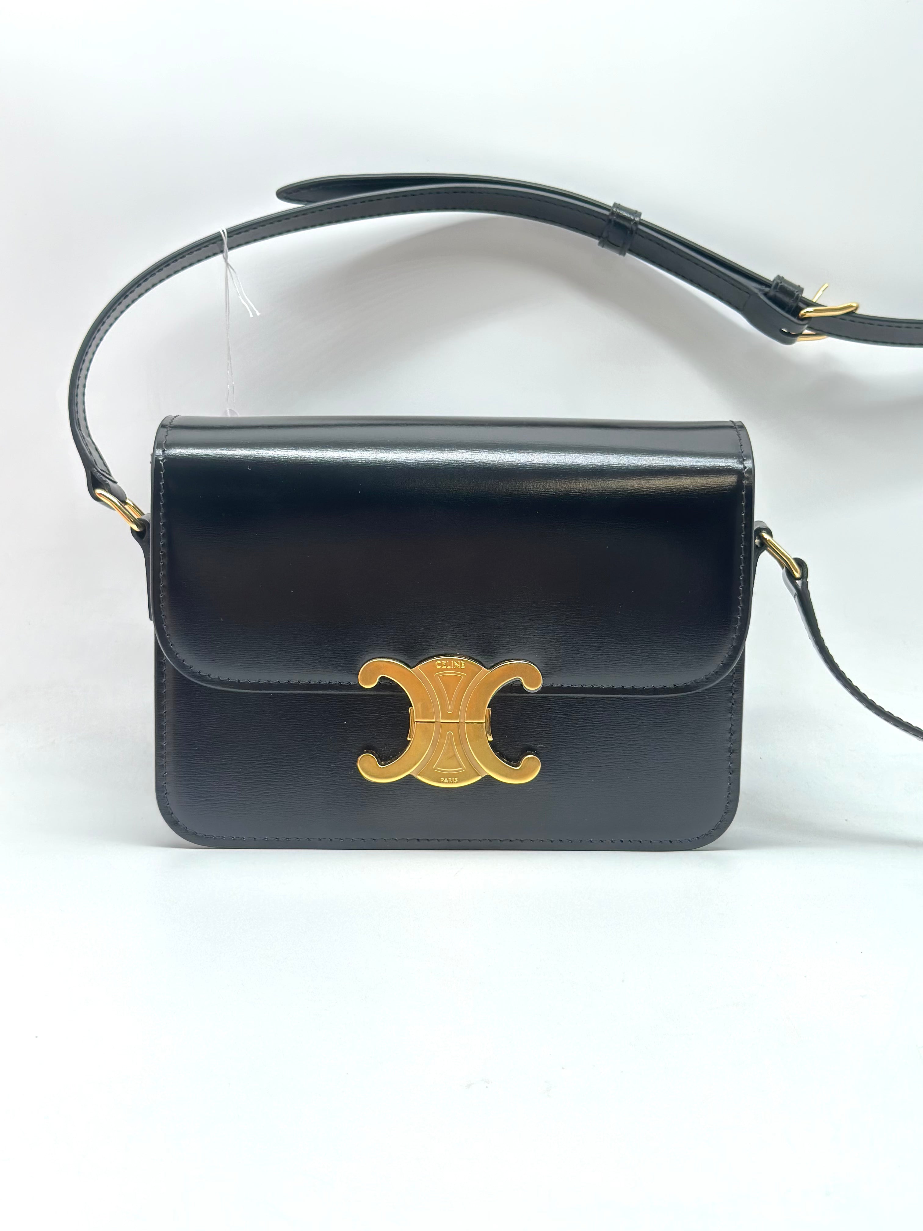 Celine Classique Triomphe Leather Shoulder Bag CE95