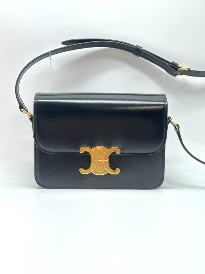 Celine Classique Triomphe Leather Shoulder Bag CE95