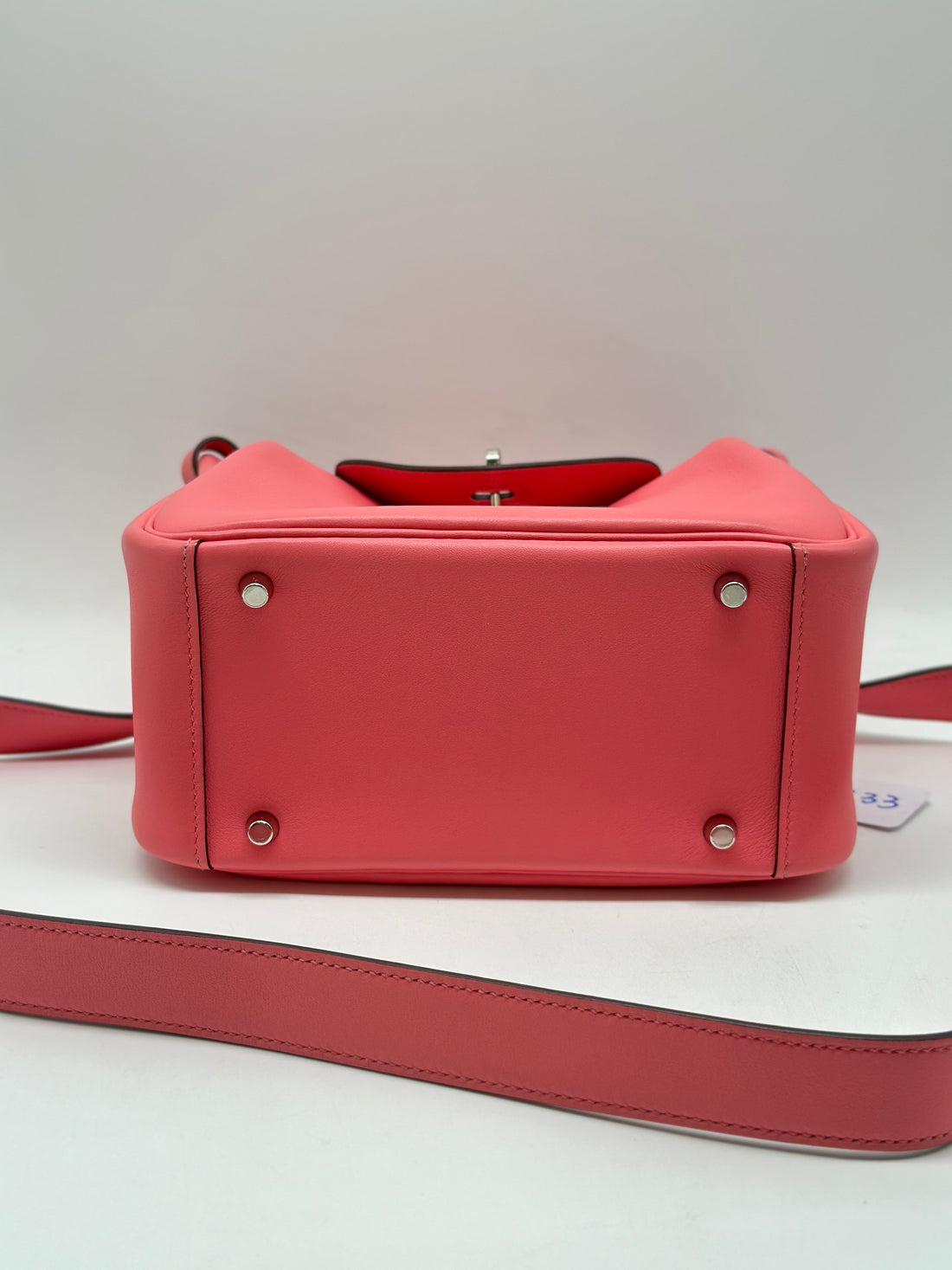 Hermes Mini Lindy Swift 20 Rose/Silver ZCT639 KG HR33