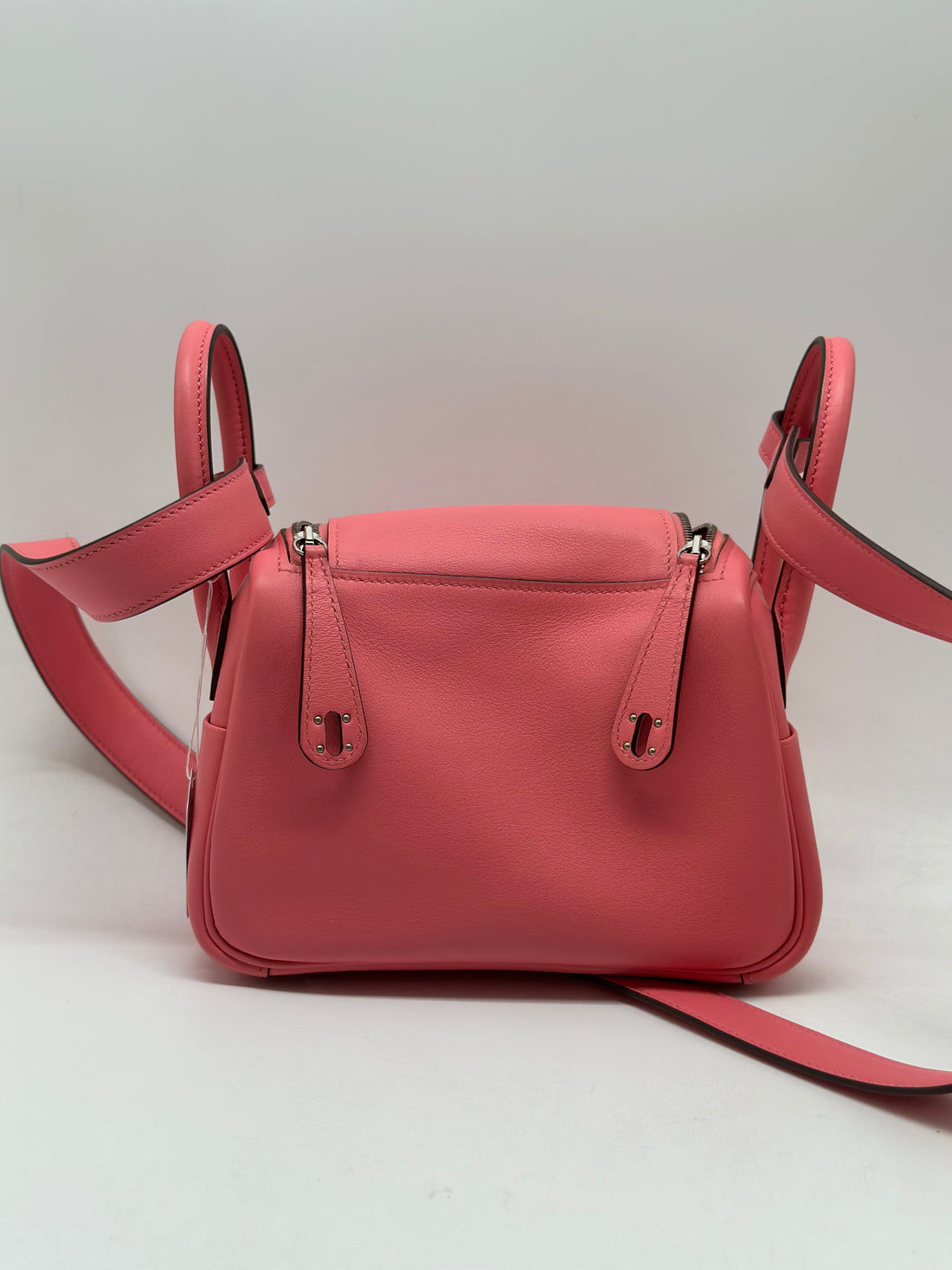 Hermes Mini Lindy Swift 20 Rose/Silver ZCT639 KG HR33