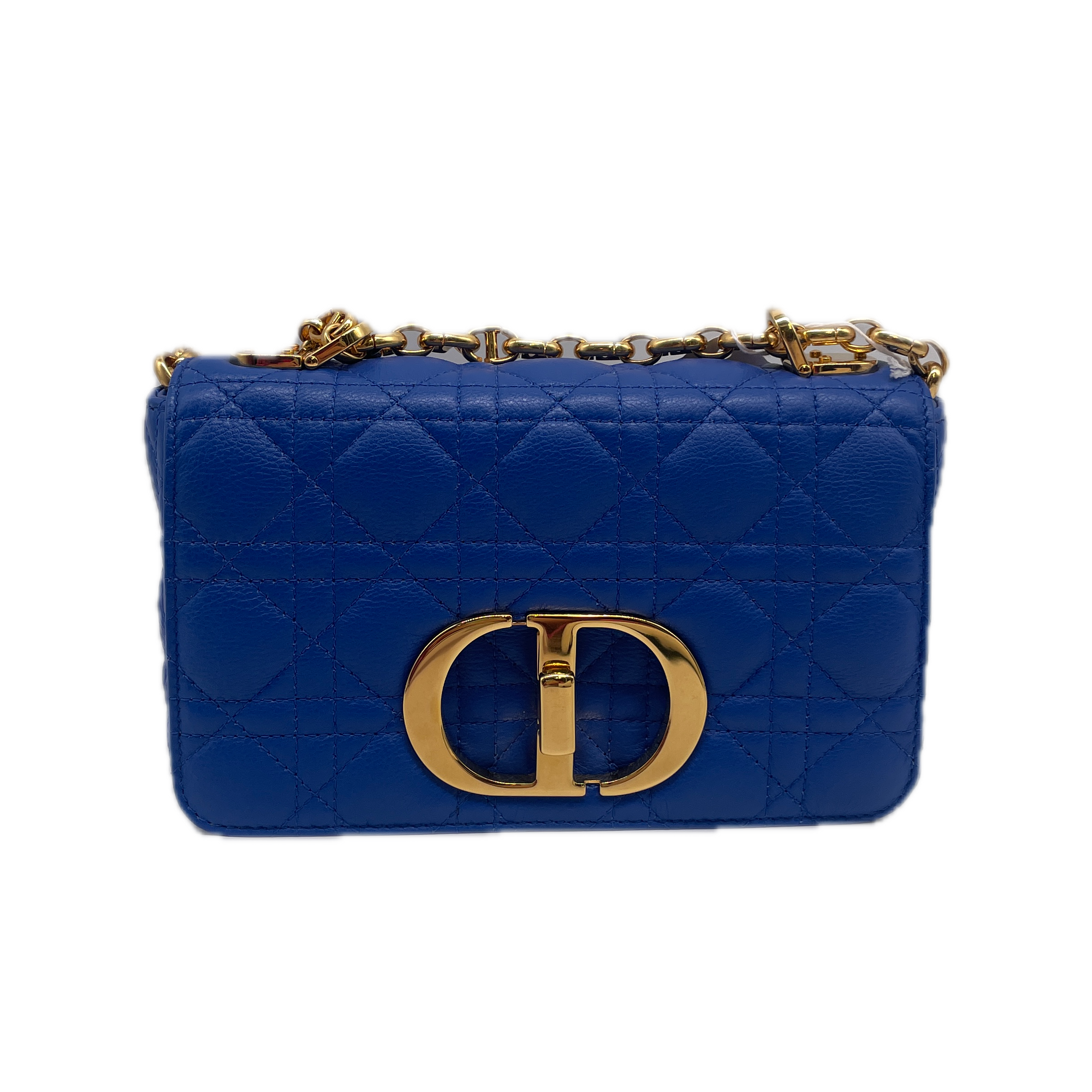 Christian Dior Blue Cannage Leather Small Caro Shoulder Bag DR257