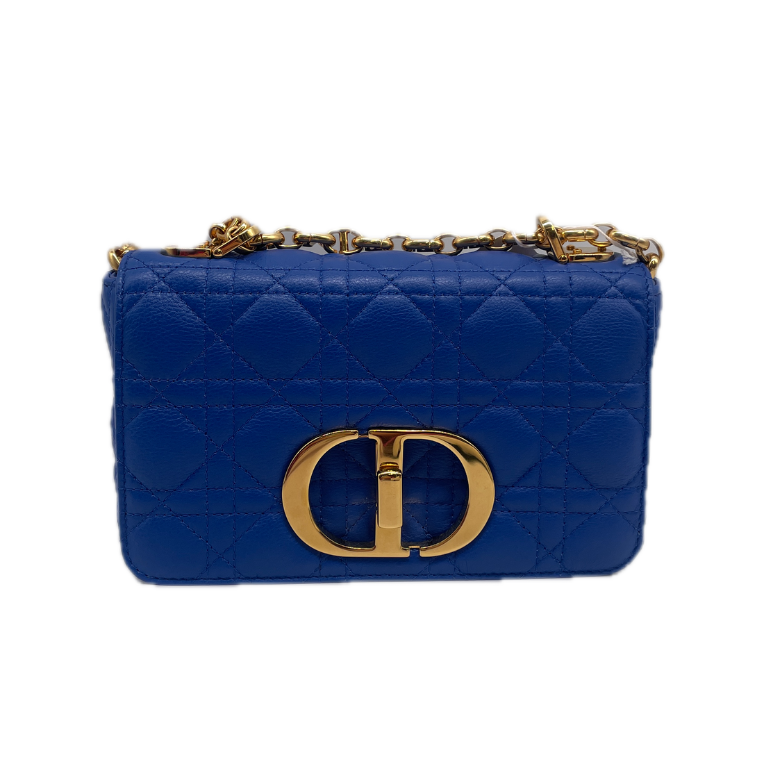 Christian Dior Blue Cannage Leather Small Caro Shoulder Bag DR257