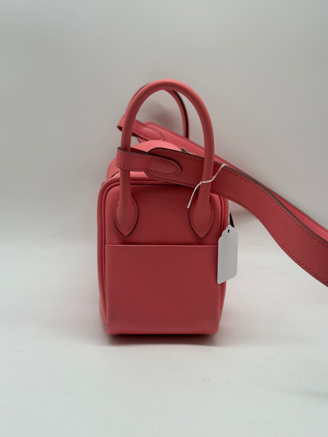Hermes Mini Lindy Swift 20 Rose/Silver ZCT639 KG HR33