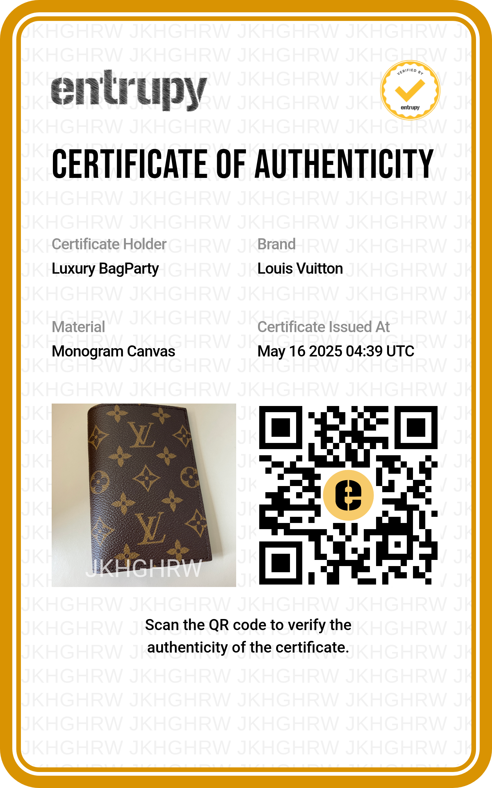 Louis Vuitton Classic Monogram Passport Cover mircochipped 2025