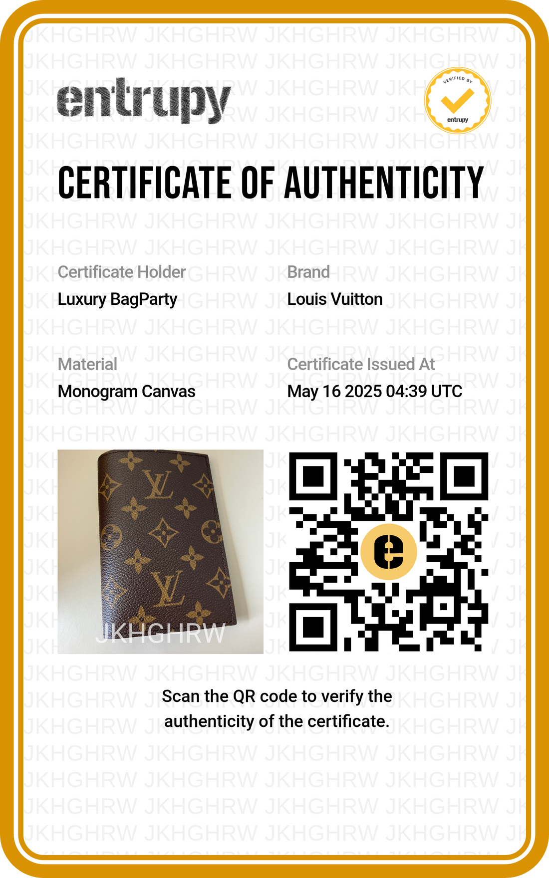 Louis Vuitton Classic Monogram Passport Cover Microchipped 2025