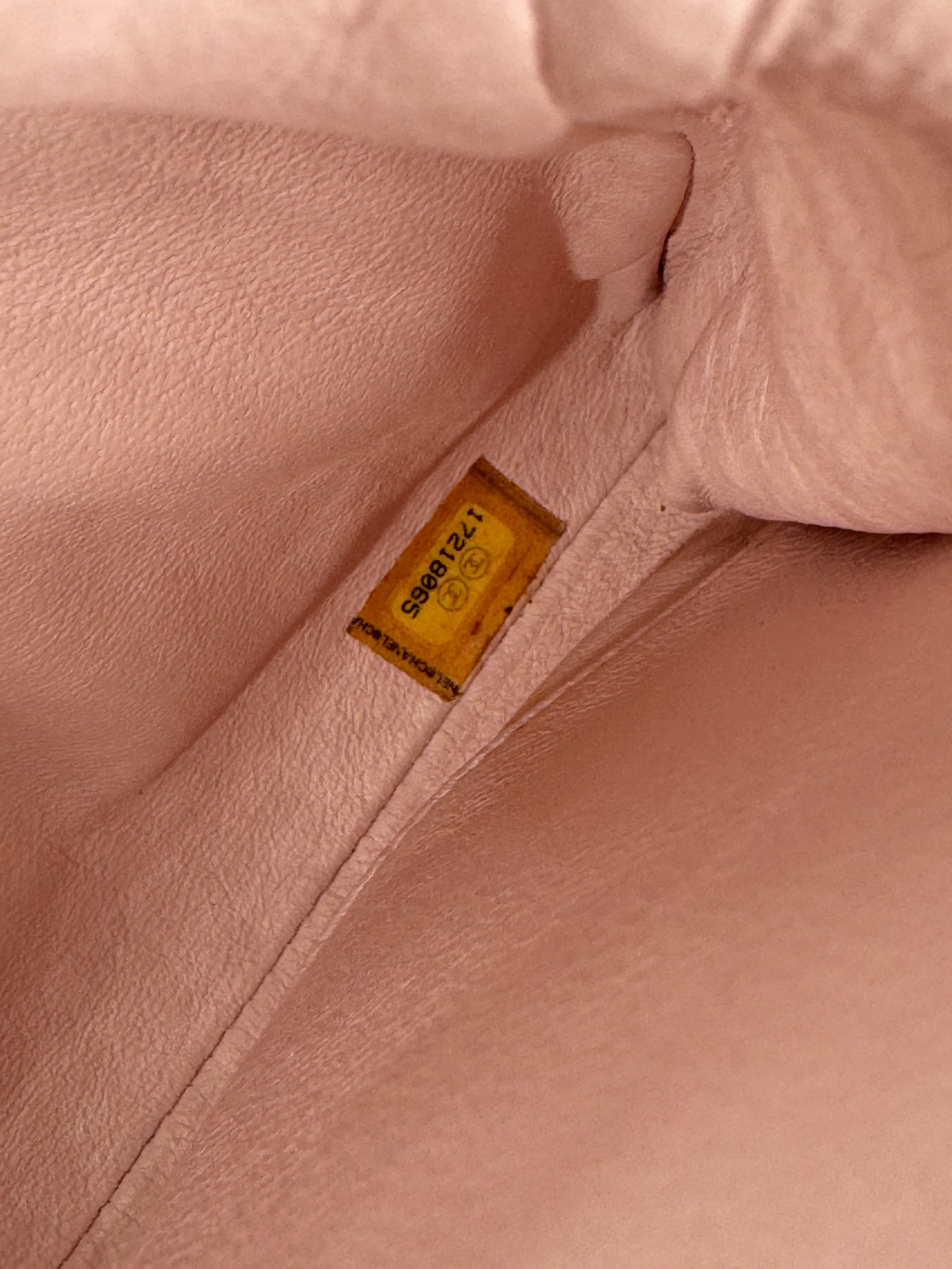 Chanel Classic Patent Quilted Clutch Light Pink