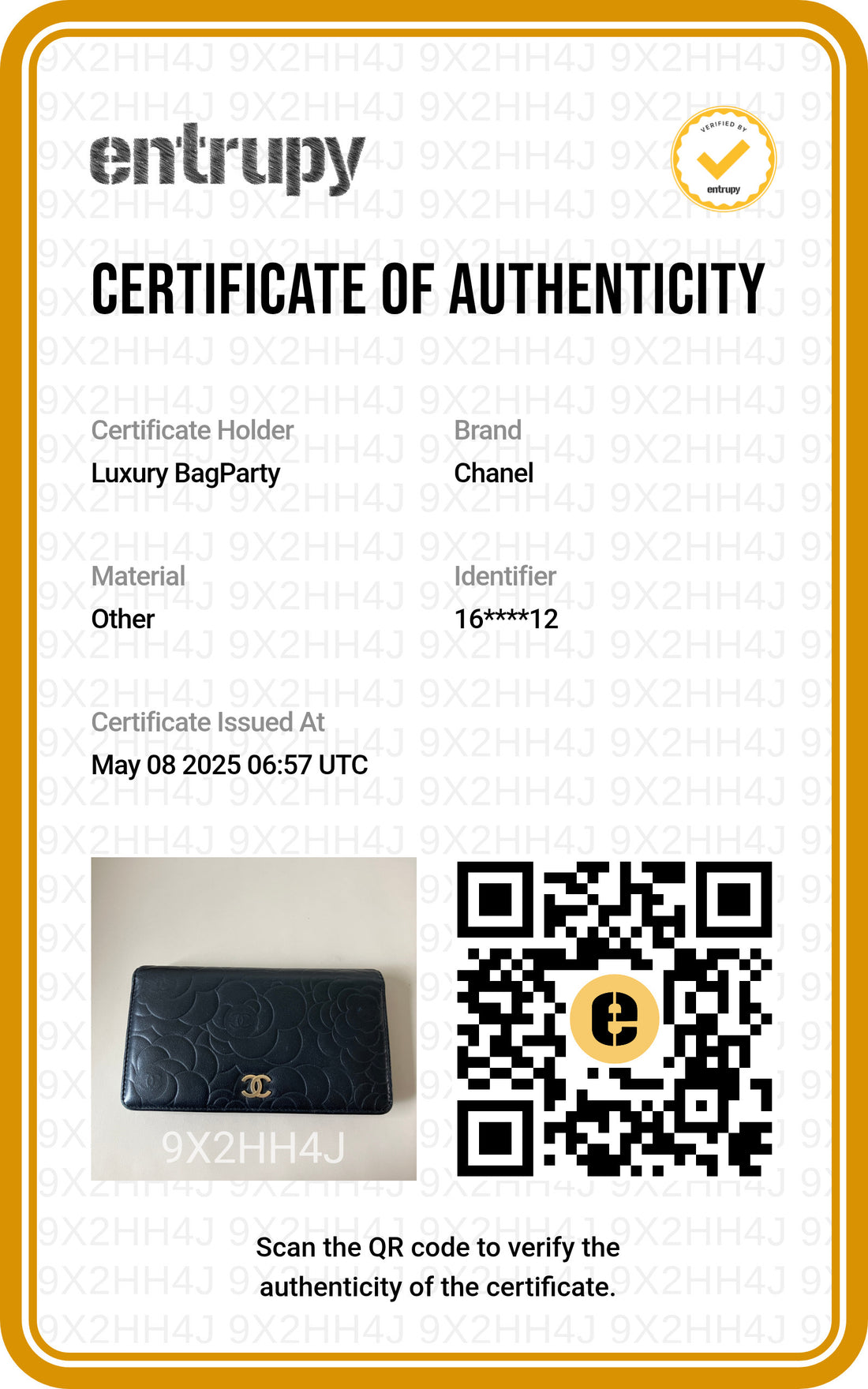 Chanel Lambskin Camellia Embossed Wallet Black