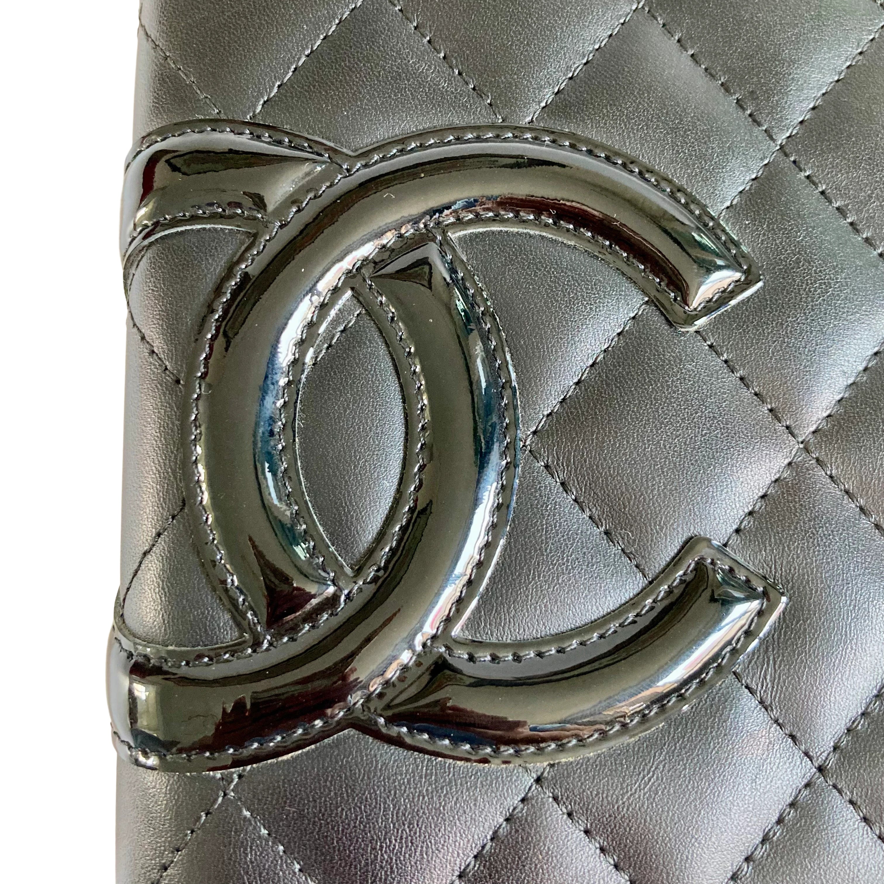 Chanel Cambon Bifold Wallet Black CC