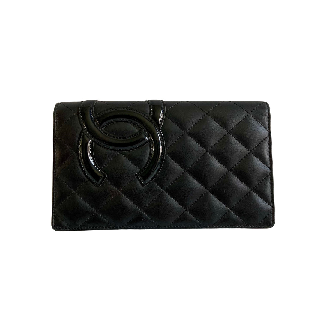 Chanel Cambon Bifold Wallet Black CC
