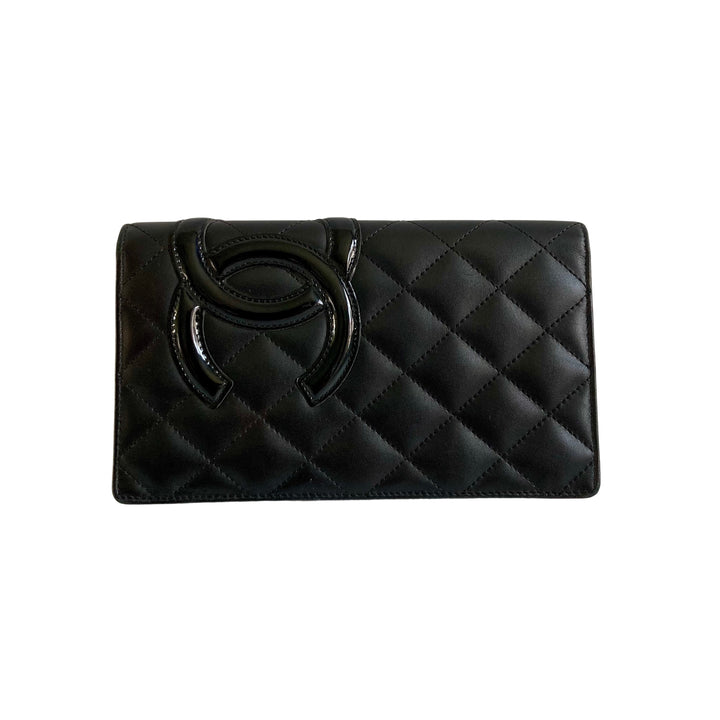 Chanel Cambon Bifold Wallet Black CC