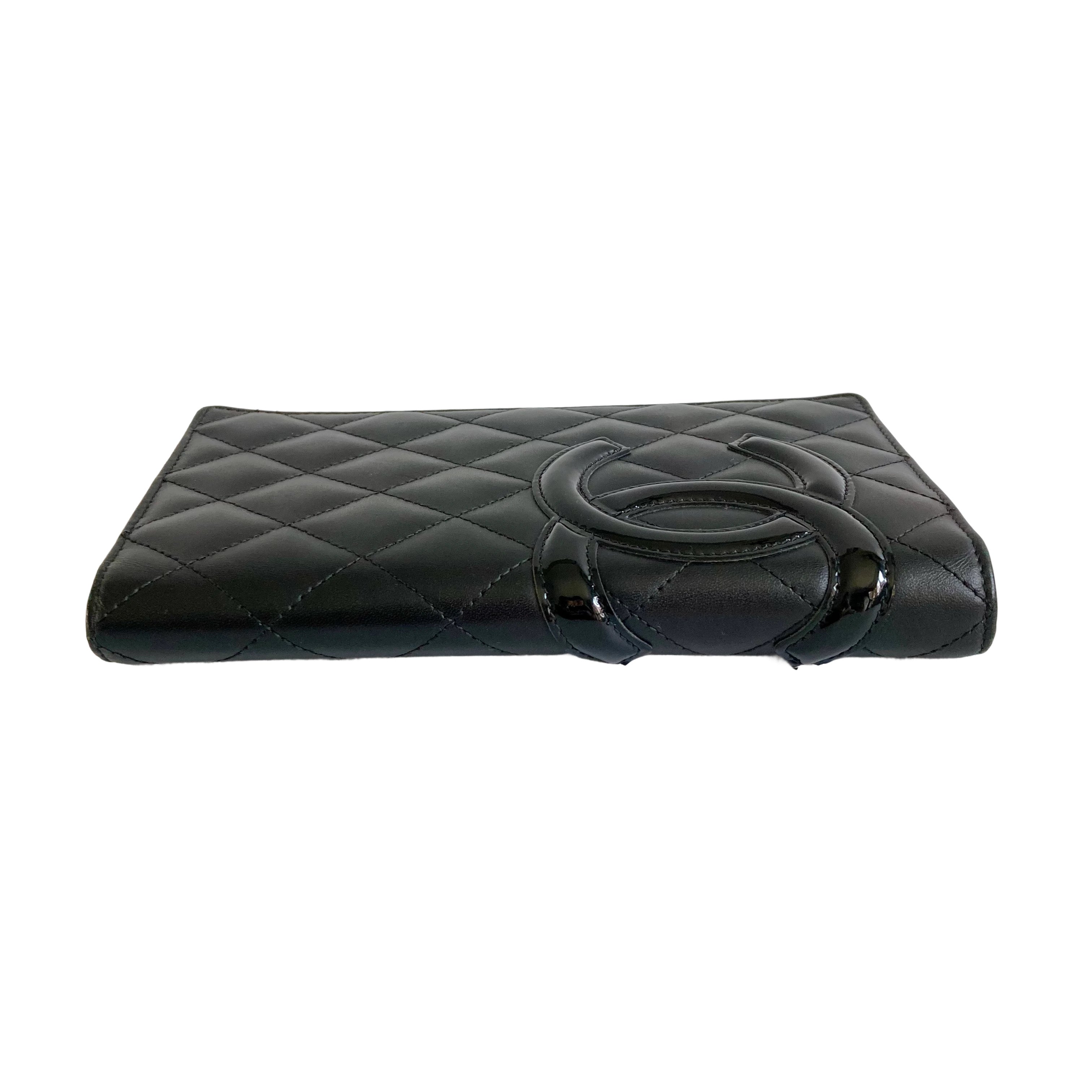 Chanel Cambon Bifold Wallet Black CC