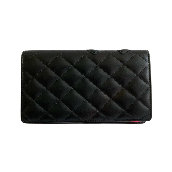 Chanel Cambon Bifold Wallet Black CC