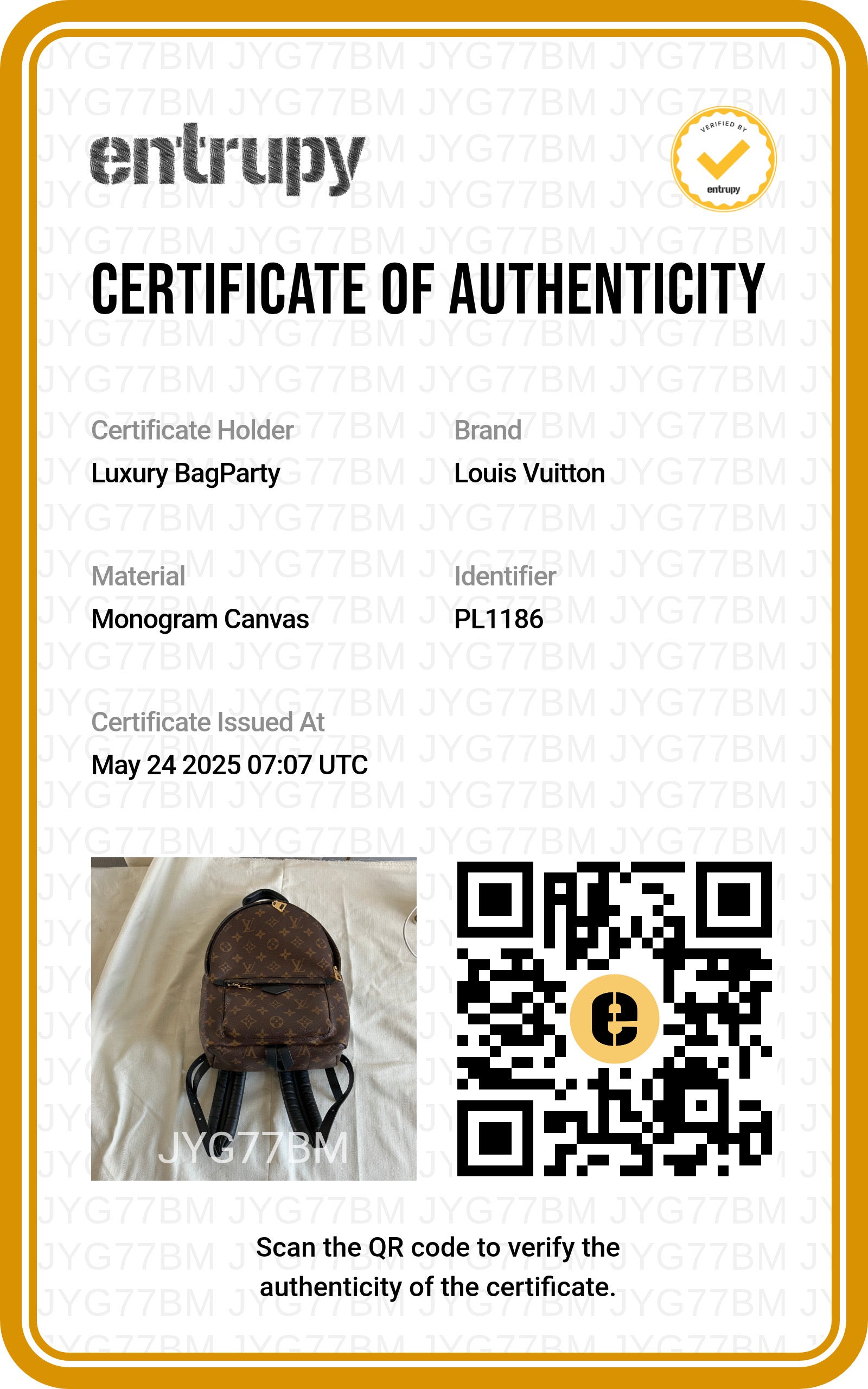 Louis Vuitton Palm Springs Backpack PM Classic Monogram LV809