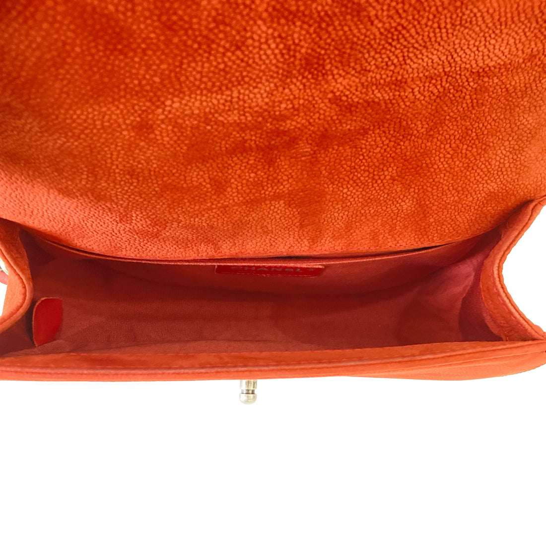 Chanel Caviar Quilted Medium Boy Flap Orange CC161